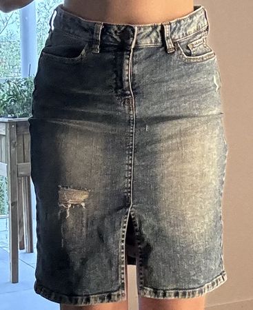 GAP Jeansrock EU 40 Used Look mit Schlitz