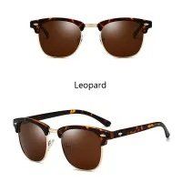 Sonnenbrille im Retro-Look, Leopard-Braun