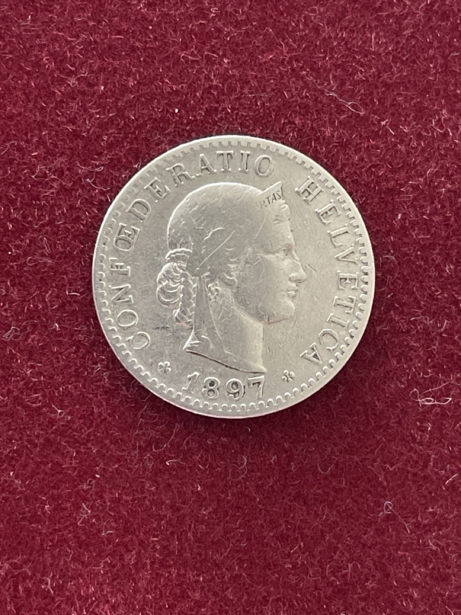 Tutti le monete: 20 Rappen 1897 B Schweiz – Usato da Basel venduto da Design-und-Allerlei
