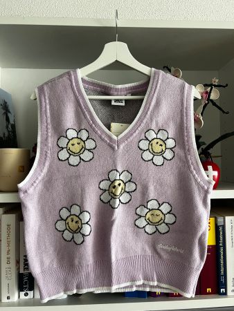 Neu mit Etikett C&A x SmileyWorld Strickweste – Pastell Lila