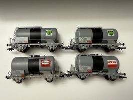 Roco 4x SBB-CFF 2achsige Tankwagen / DC HO
