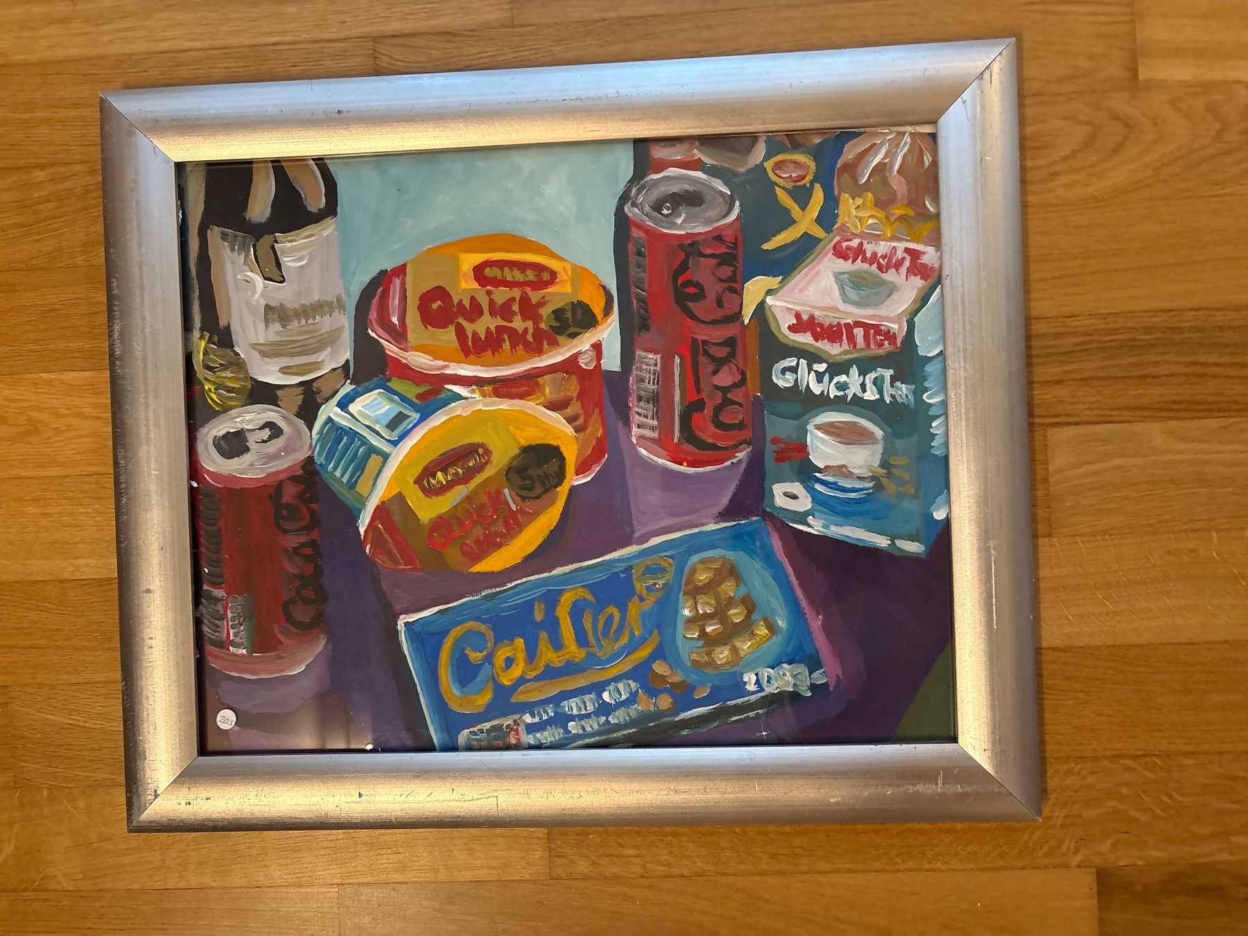 Dipinti: Acrylgemälde "Stillleben mit Süssigkeiten", Handsigniert. – Nuovo e nell'imballaggio originale da Niederglatt ZH venduto da Sils-Maria 1