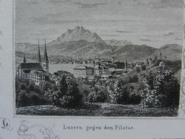 Incisioni: Luzern Souvenirblatt von Ringger – Usato da Risch venduto da Rischli15 4