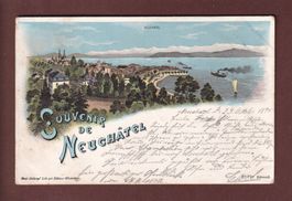 Souvenir de NEUCHÂTEL - 1898 Litho Schlumpf