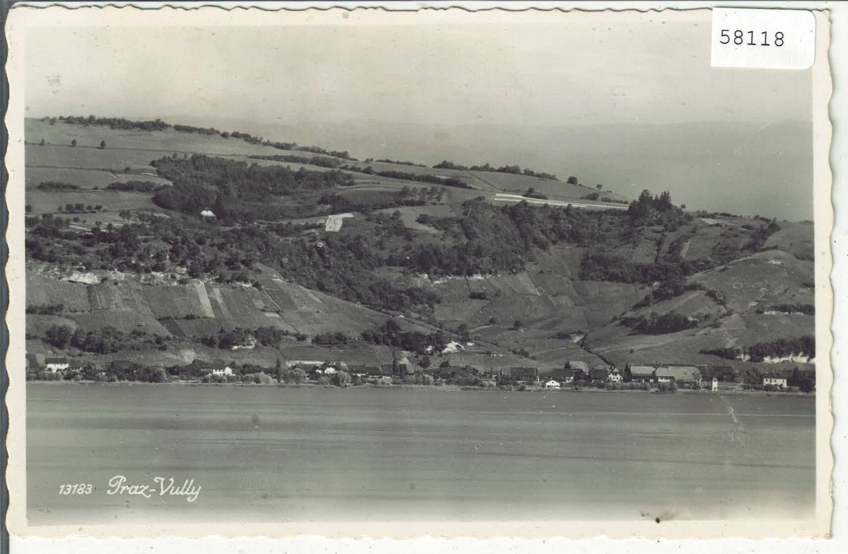 Cartoline postali: Praz-Vully - Vue generale – Usato da Ettingen venduto da Kartenplanet