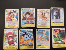 One Piece TCG Karten, Strohhut Crew, gelb