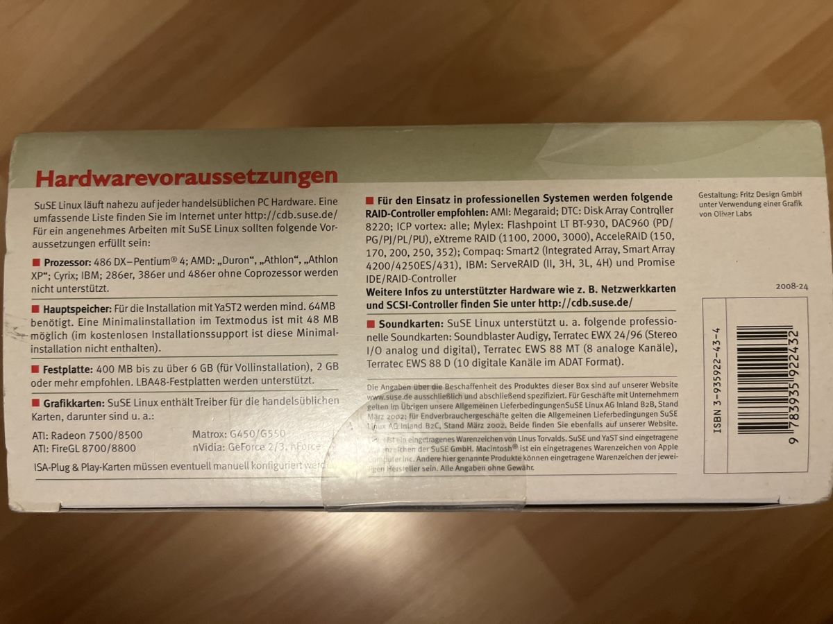 Software: SuSE Linux 8.0 Professional - Das komplette Linux System – Gebraucht aus Zürich von Soulaholic 6