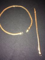 Set Halskette/Collier und Armband vergoldet