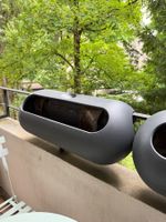 3 fioriere per ringhiera con sistema irrigazione integrato