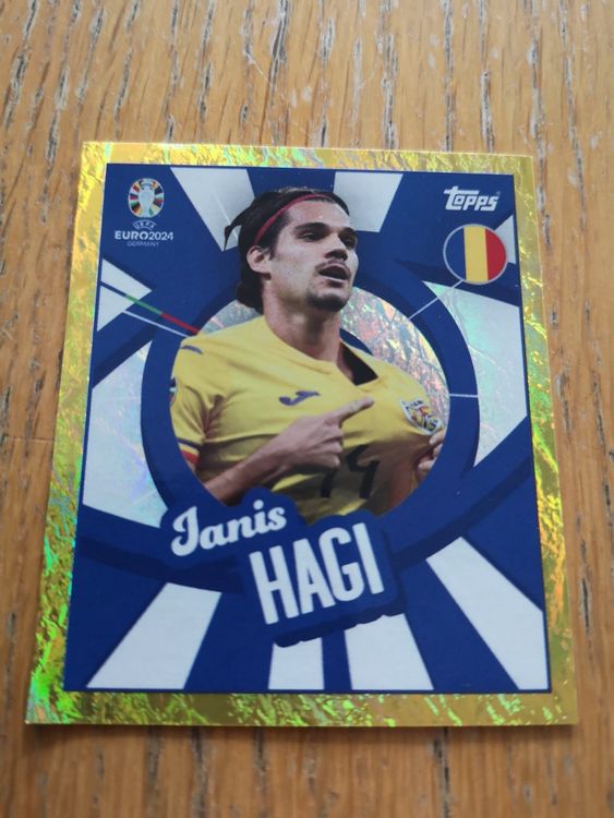 TOPPS EURO 2024: ROM PTW, JANIS HAGI IN GOLD ( RAR) (Gebraucht) in ...