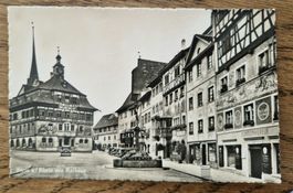Stein a/Rhein mit Rathaus, Oldtimer 1948, n.Luzern z.B.Marty