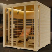30227 Infrarotkabine BIBIONE Dual-Heizsystem Sauna mit Liege