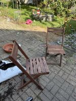 Holzstühle klappbar braun Garten 2 Stk. gebraucht