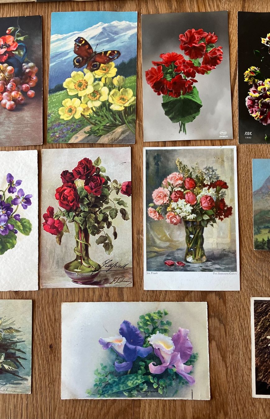 Cartes postales: Antike Ansichtskarten Blumen Grüsse – D'occasion à Waldstatt par breitaxt 2
