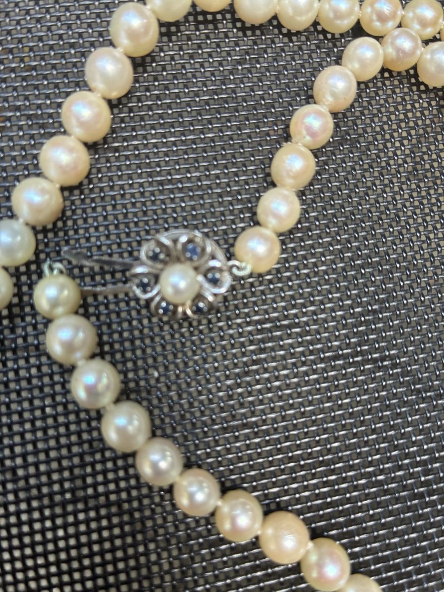 Ketten: Collier de perles avec saphirs – Neu (gemäss Beschreibung) aus Granges-Paccot von keopskephrem 4
