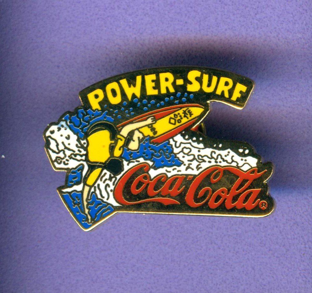 Coca-Cola Placchette & Badge: Coca Cola   POWER SURF – Usato da Winterthur venduto da Sammleroase