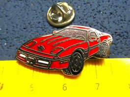 CHEVROLET CORVETTE C4 ROT AUTO PIN ENAMEL SILBRIG VINTAGE