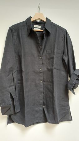 Marc O'Polo Hemd, Damen, Grösse 40, schwarz, reine Leinen