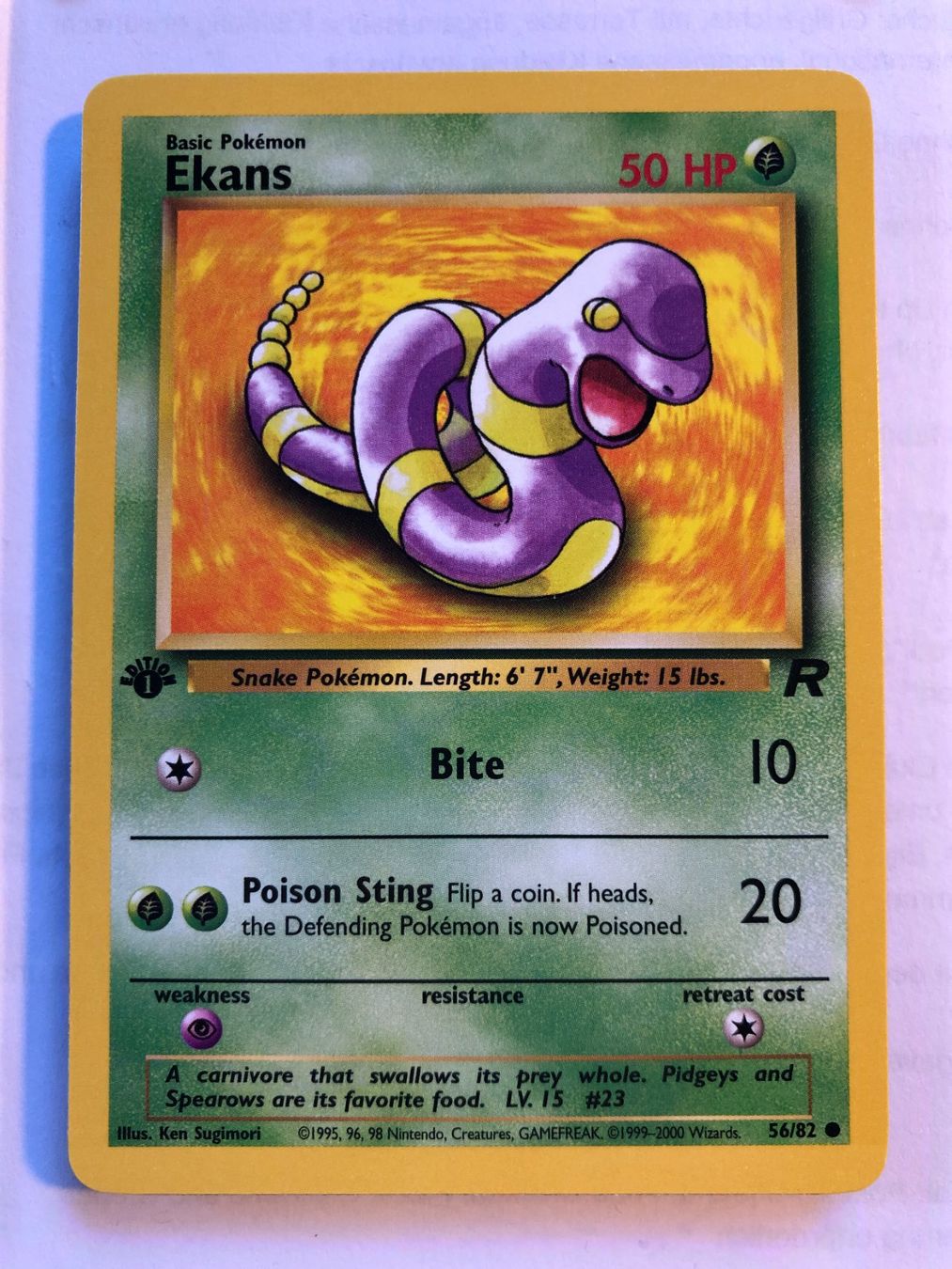 Cartes à collectionner: Ekans 1st Team Rocket - MINT - ab 1.- – D'occasion à Giubiasco par dan_pr8b