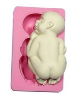 Silikonform Tortendeko Baby schlafend 9 cm