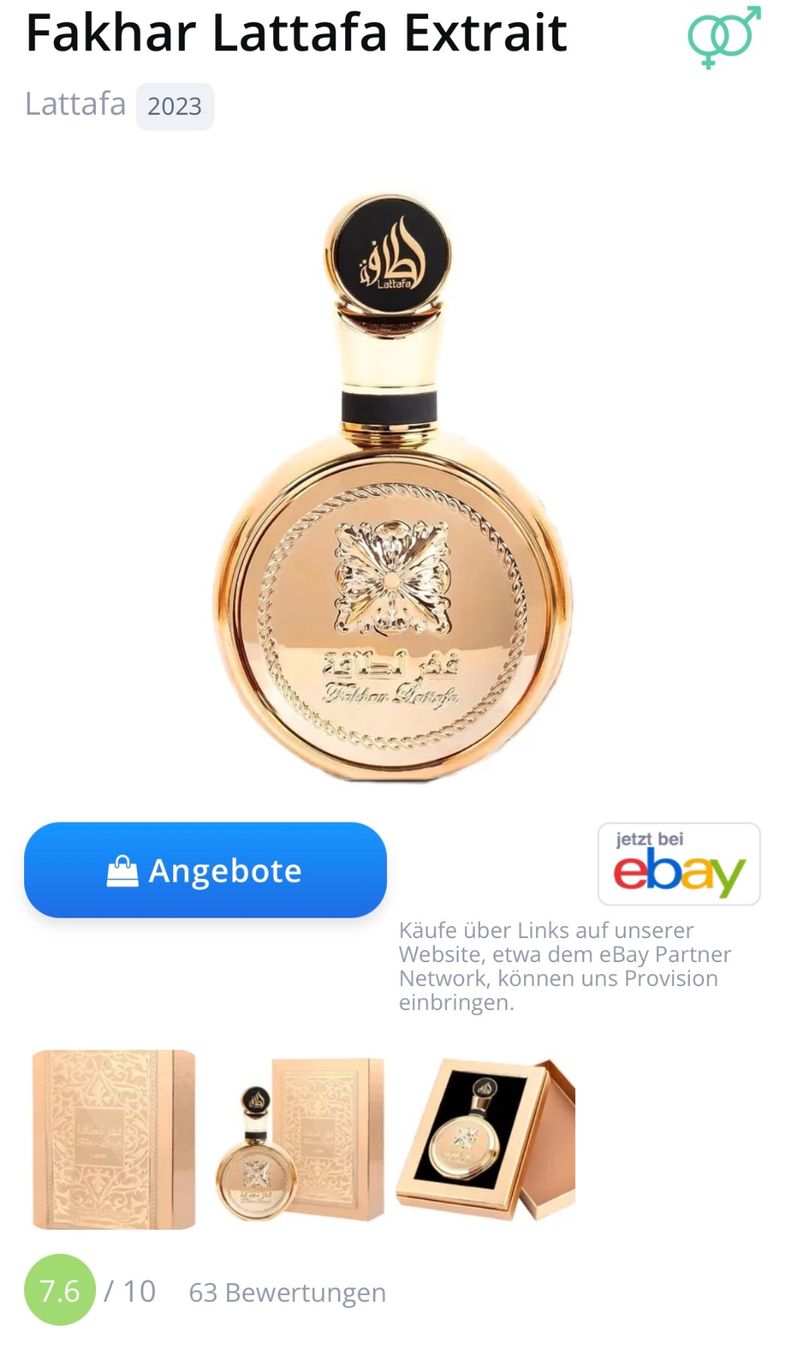 Lattafa Profumi & Eau de Toilette: Lattafa Fakhar Extrait EDP 4ml. Neu – Nuovo e nell'imballaggio originale da Zürich venduto da deruja 7