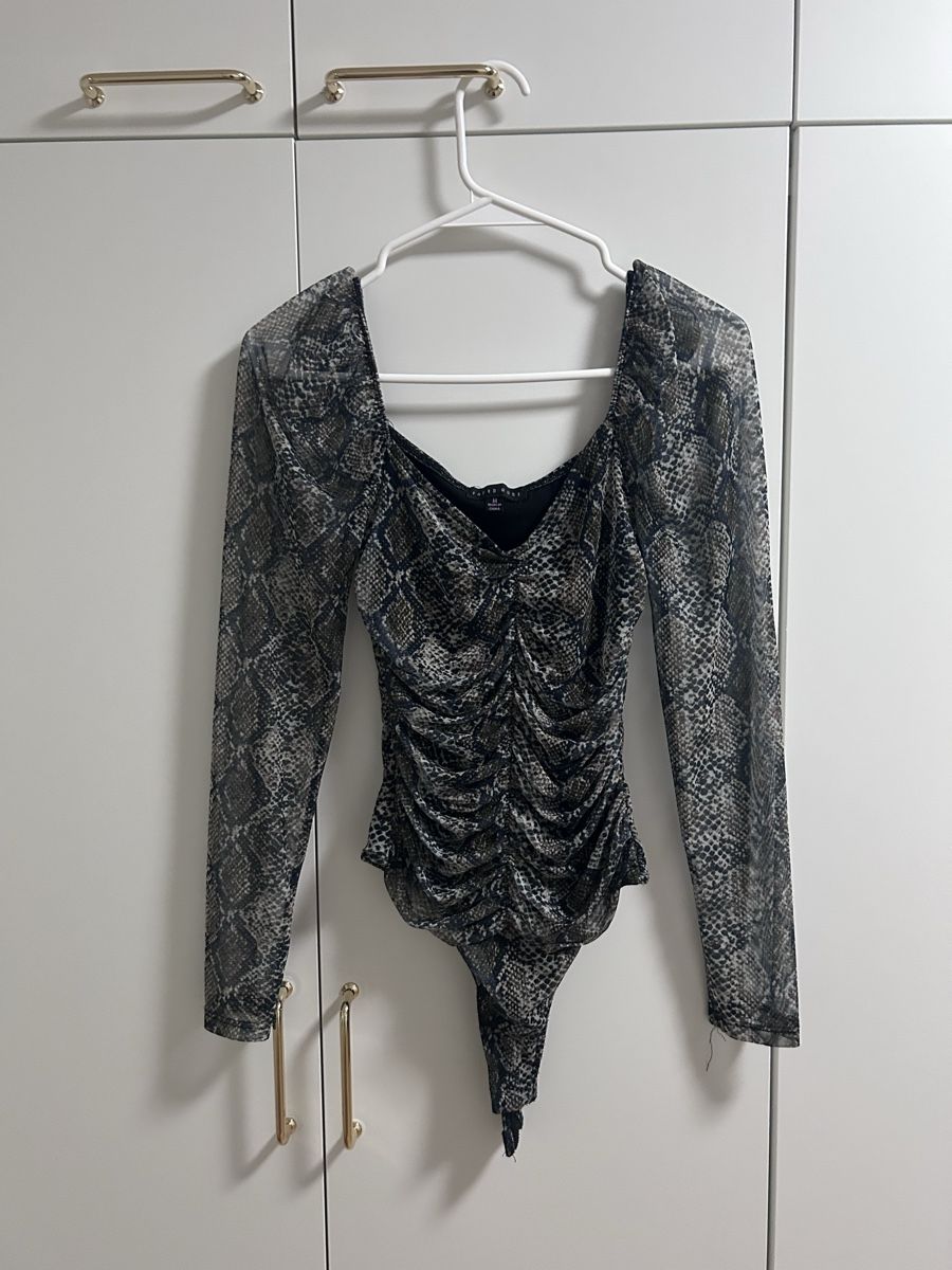 Top: Bodysuit Snake Print Mesh – Usato da Belp venduto da jan_6yvx
