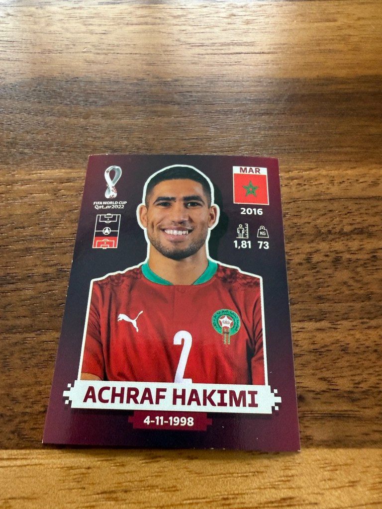 Panini Carte collezionabili: Panini WM Qatar 2022 - MAR6 Achraf Hakimi – Usato da Lyss venduto da Louuurs