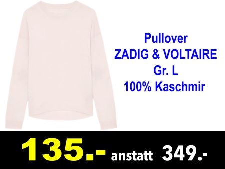 🔴  Pullover ZADIG & VOLTAIRE Gr. L 100% Kaschmir  /888Z