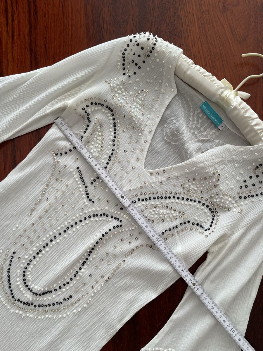 Melissa Odabash Tuniken: Tunique Melissa Odabash blanche perlée, taille S – Neu (gemäss Beschreibung) aus Genève von iry_67wr 3