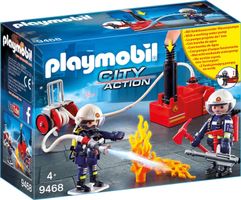 Playmobil City Action 9468 Feuerwehrmänner mit Löschpumpe Ne