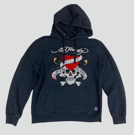 Ed Hardy Hoodie Vintage 90s (Harley Queen Love kills slowly)