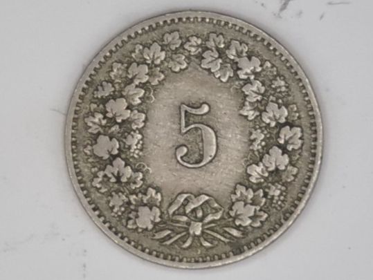 Tutti le monete: 5 rappen 1885 Gute Erhaltung – Usato da Bure venduto da chap981 1