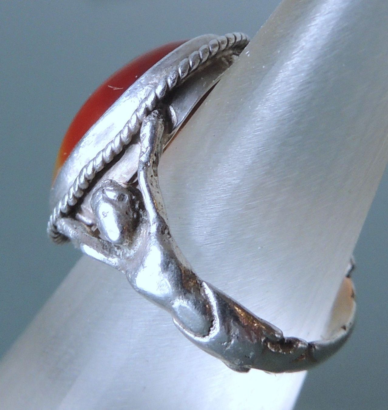 Anelli: Silber 800 Achat Fingerring Gr. 52 – Usato da Waldenburg venduto da schaller707 4