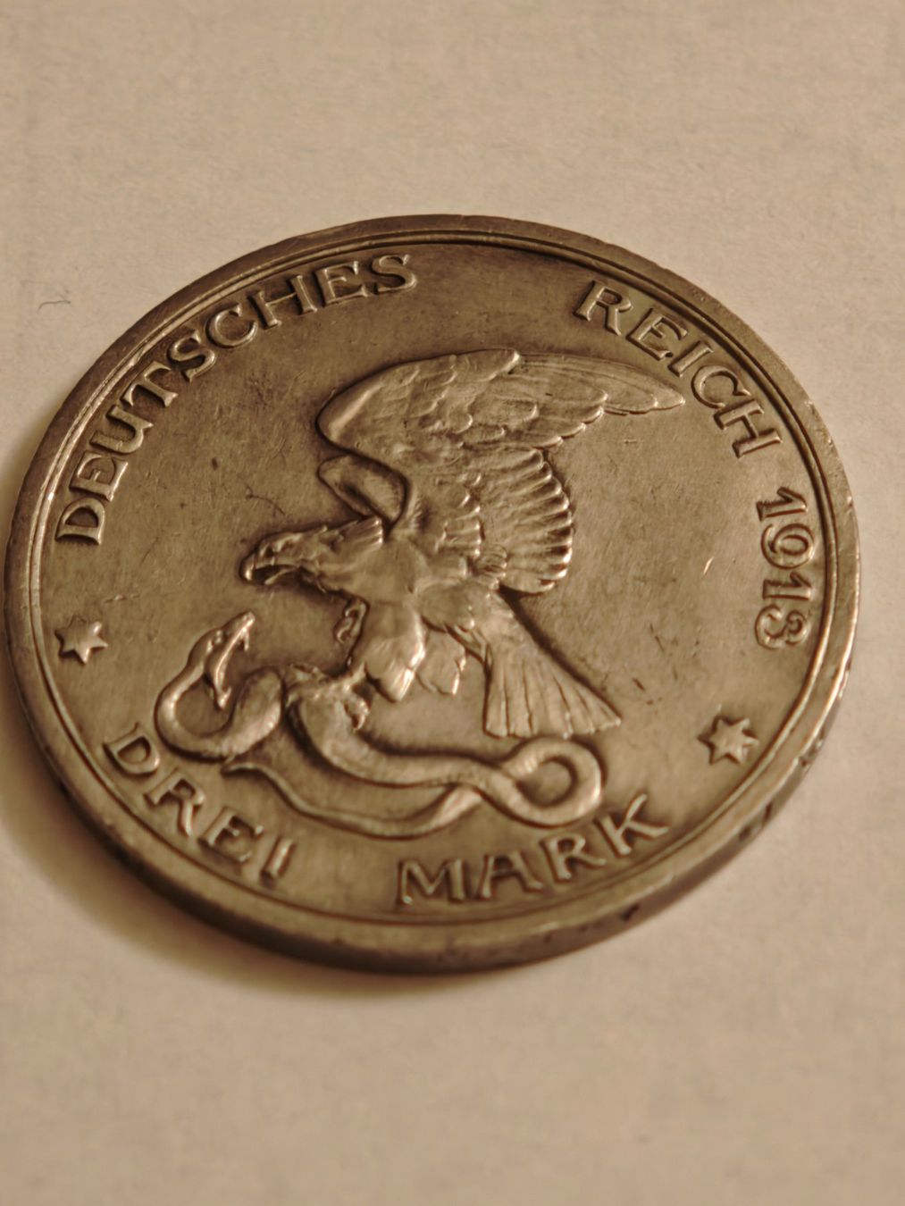 Alle Münzen: Silbermünze 3 Mark 1913 – Gebraucht aus Muttenz von Andyfrombasel