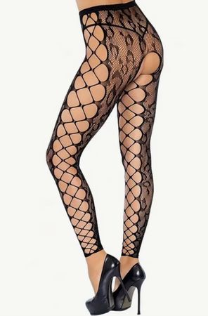 Sexy leggings a rete nero sexy. Nuovo design. Taglia Unica!