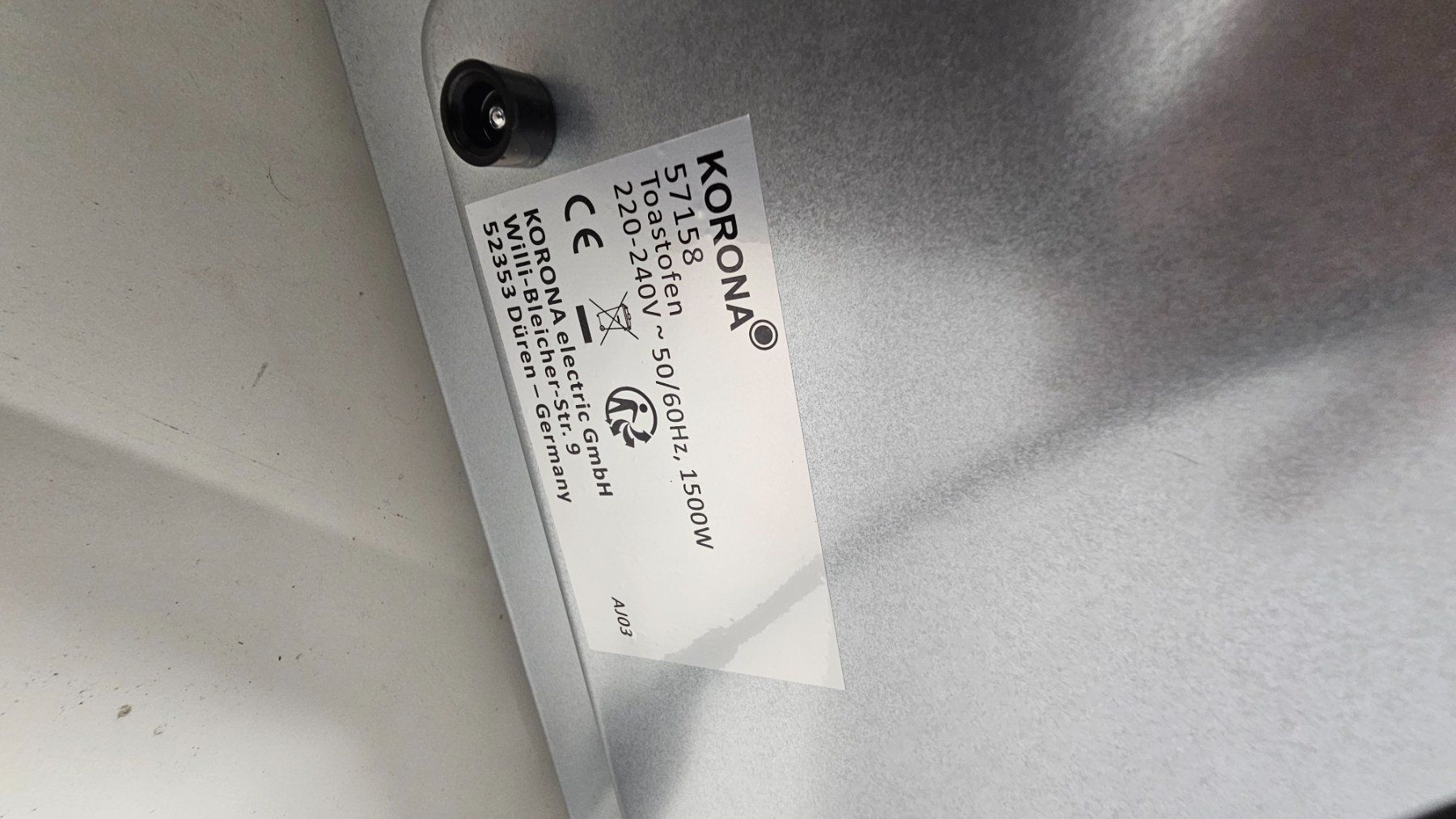Forni: Minibackofen KORONA Model 57158 – Usato da Diessenhofen venduto da Osio 3