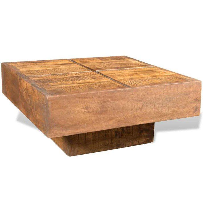 Tavoli: Table basse carrée Marron Bois massif de manguier – Nuovo e nell'imballaggio originale da Broc venduto da SensuriMaison