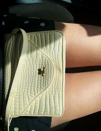 Rarissime sac vintage en cuir vernis Courreges