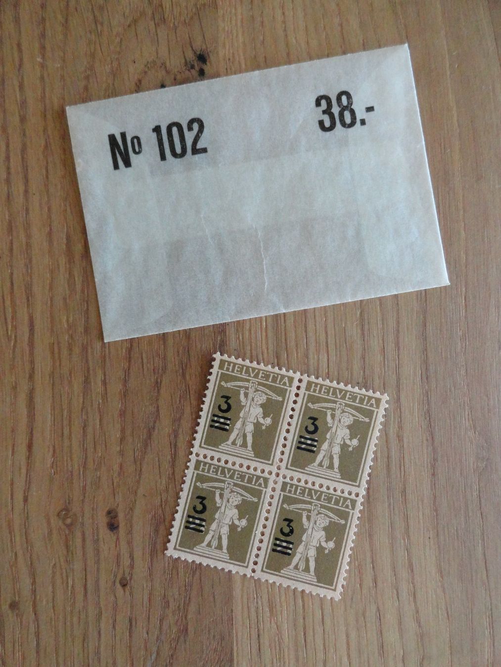 Tutti i francobolli: Tellknabe mit Armbrust ca. 1911 - 4er Block Postfrisch – Nuovo (secondo la descrizione) da Gerlafingen venduto da Shiva_74