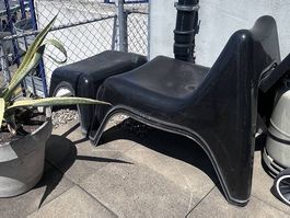 3x Vagö Sandell PS für Ikea Sessel + 2x Hocker