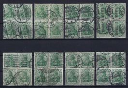 Germania Briefmarken 1900-1919 tolle 4er Blöcke gest.