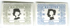 Briefmarken "One Penny Black". Malediven.
