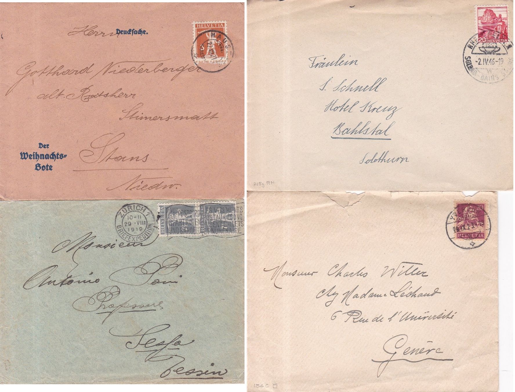 Tutti i francobolli: 42 Stk. Alte CH Briefe, FDCs, Belege – Usato da Münchwilen AG venduto da Nesar 8