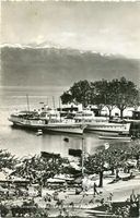 Lausanne-Ouchy, le port et les alpes