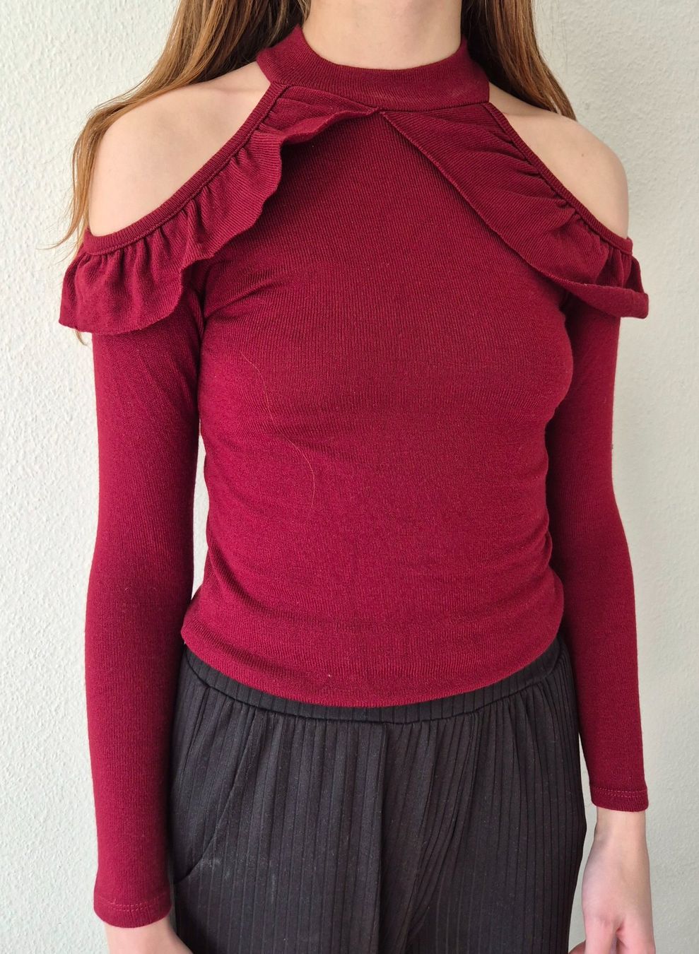 Pulls & Sweat-shirts: PULLOVER PULLI SNOW S 36 CUT OUTS VOLANTS,  TOP ZU JEANS – Neuf (Voir description) à Elsau par the-colorful-side 4