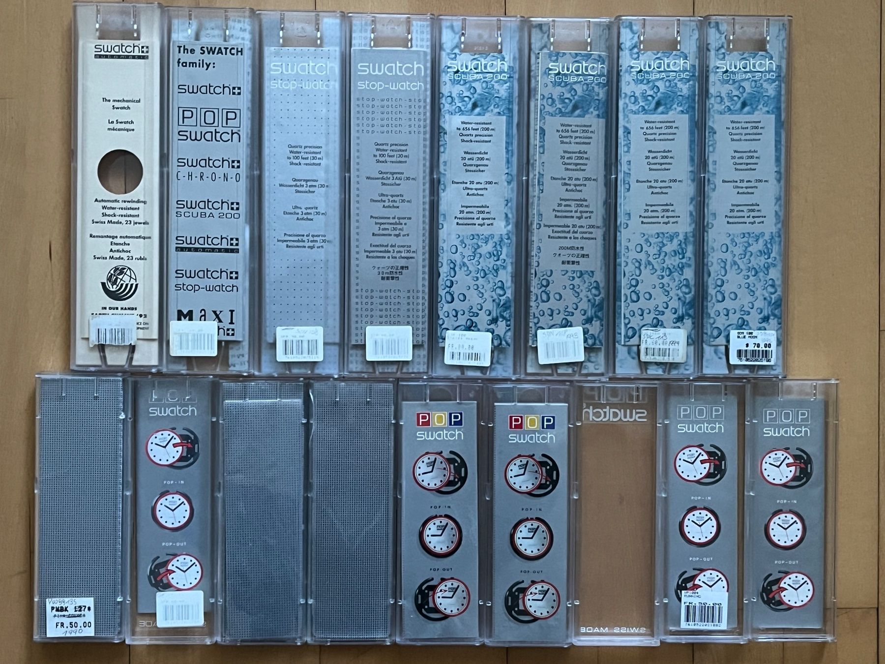 Swatch Uhren: 17 leere Swatch Boxen – Neu (gemäss Beschreibung) aus Zürich von FV.vintage 1