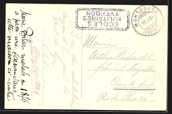 Cartoline postali: AK Montbovon, Chalet Fribourgeois – Usato da Berlin venduto da bartko-reher 1