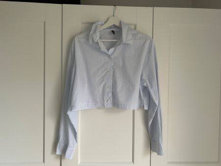 H&M 100% Stripped Cotton Crop-Shirt