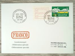 TR03 Enveloppe + Timbre Suisse 1993