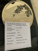 3 Gedenkmedaillen der Schweizer Armee in edler Goldoptik